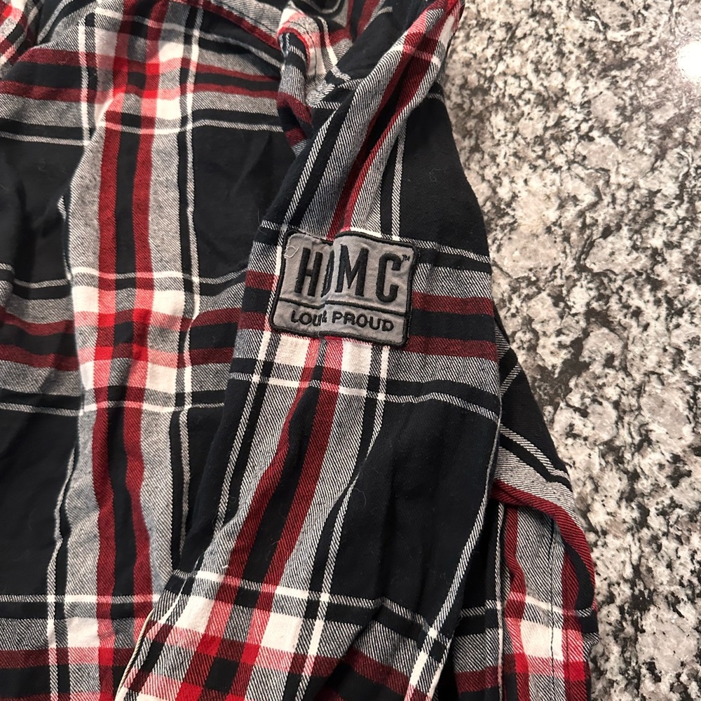 Harley long sleeve plaid shirt.